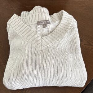 J. Crew Women's Soft Cream V-Neck Sweater